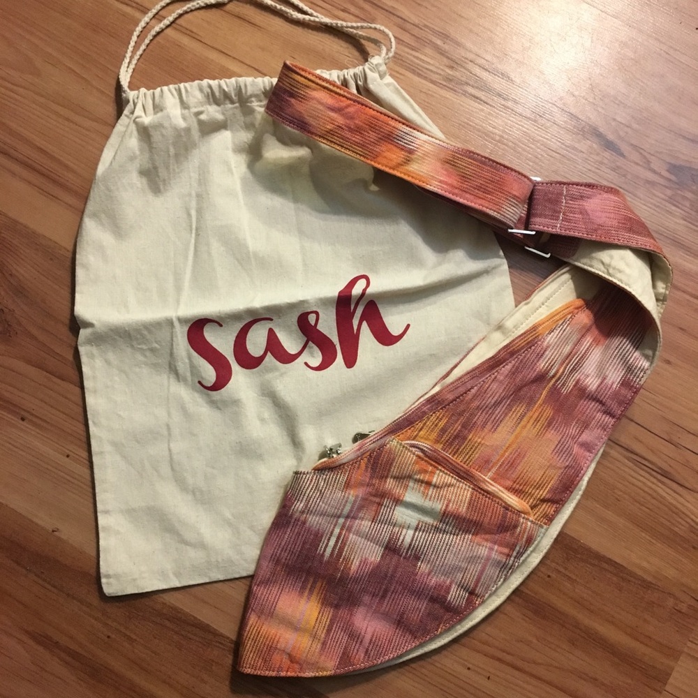 Rare! Ikat pattern sash bag